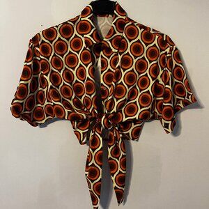 Fun 70's style tie up top